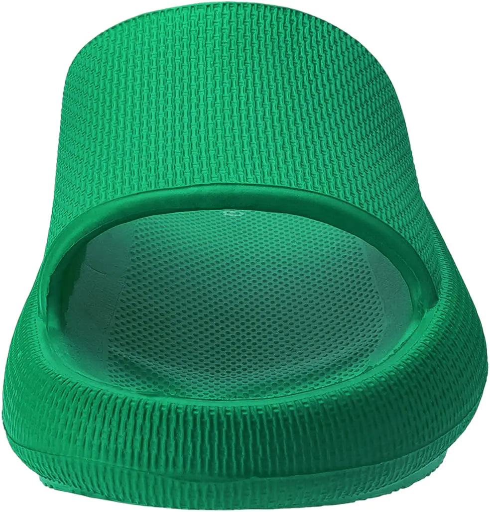 Sandalias de baño Joomra con almohada para mujer y hombre, antideslizantes, de secado rápido, con suela gruesa, para ducha, talla 10,5 a 11,5 para mujer y 9 a 10 para hombre, color verde 