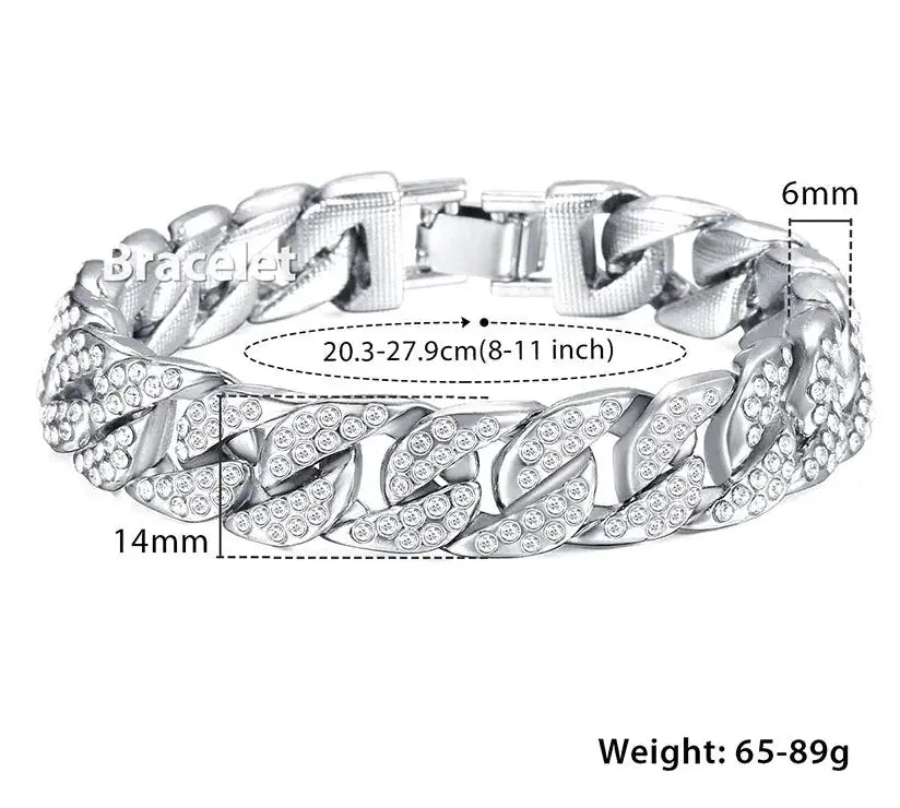 Miami Curb Cuban Chain Bracelet For Men Gold Vivareflex Online