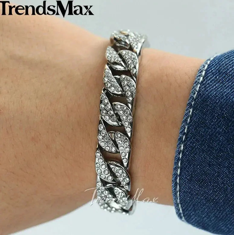 Miami Curb Cuban Chain Bracelet For Men Gold Vivareflex Online