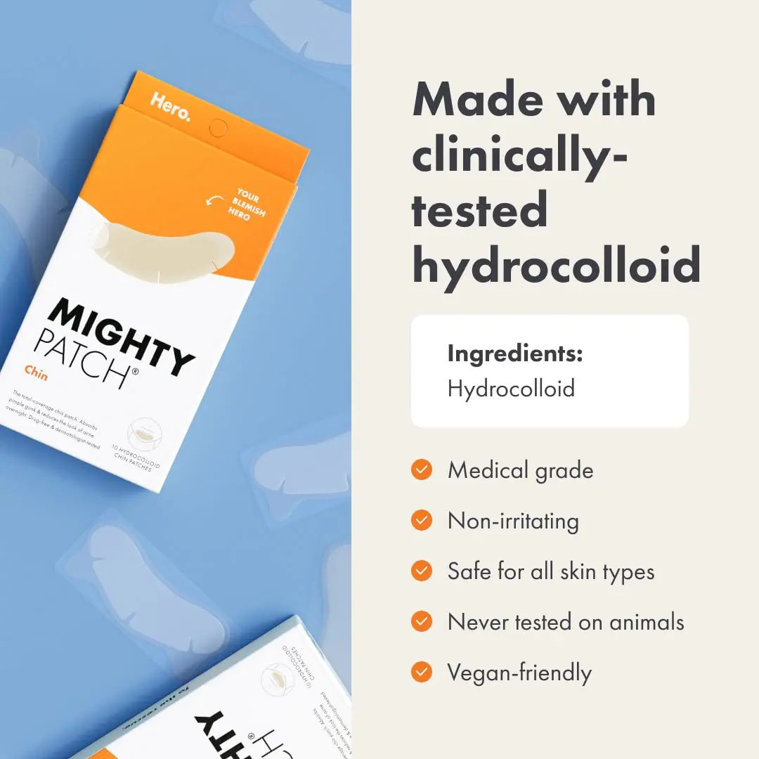 Mighty Patch™ Chin Patch Contoured Hydrocolloid_Vivareflex_Online