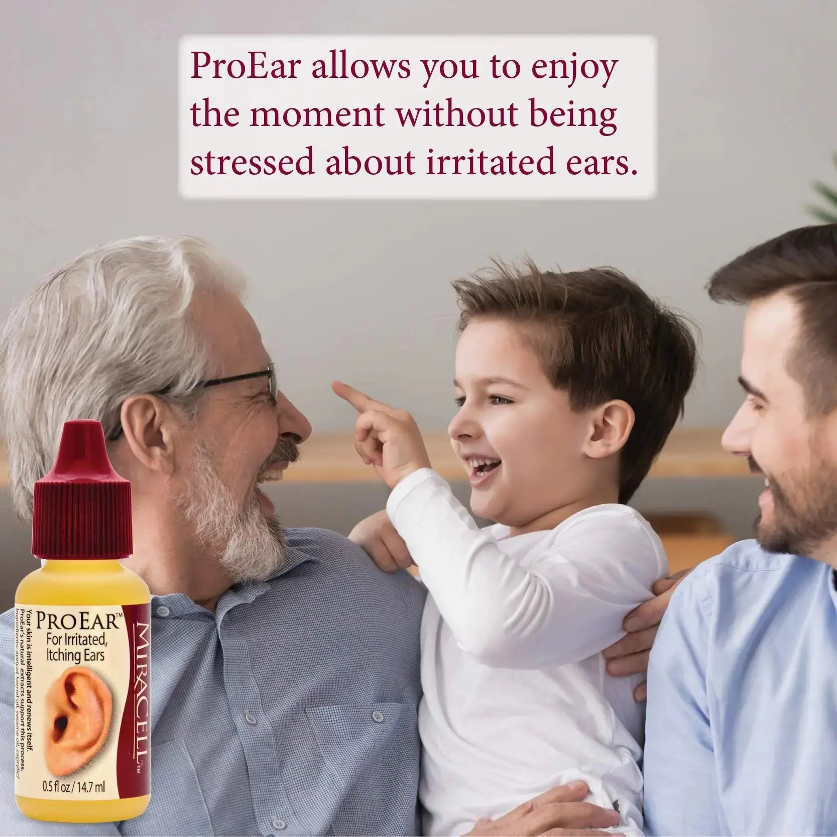 Miracell ProEar, Ear Drops for Itchy Ears All Natural Ear Oil for, Babies, Kids, Adults, and Dogs - Vivareflex Online