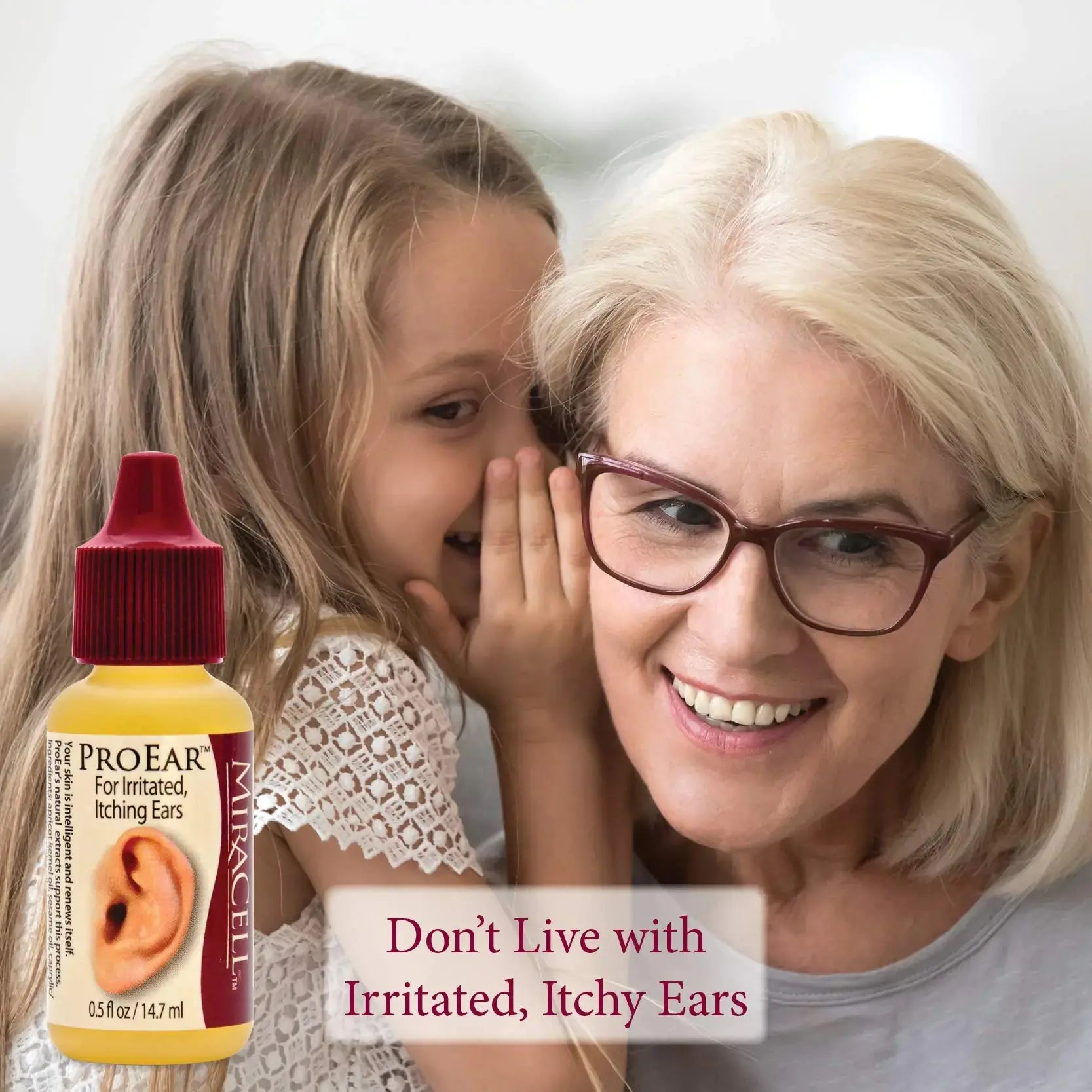 Miracell ProEar, Ear Drops for Itchy Ears All Natural Ear Oil for, Babies, Kids, Adults, and Dogs - Vivareflex Online