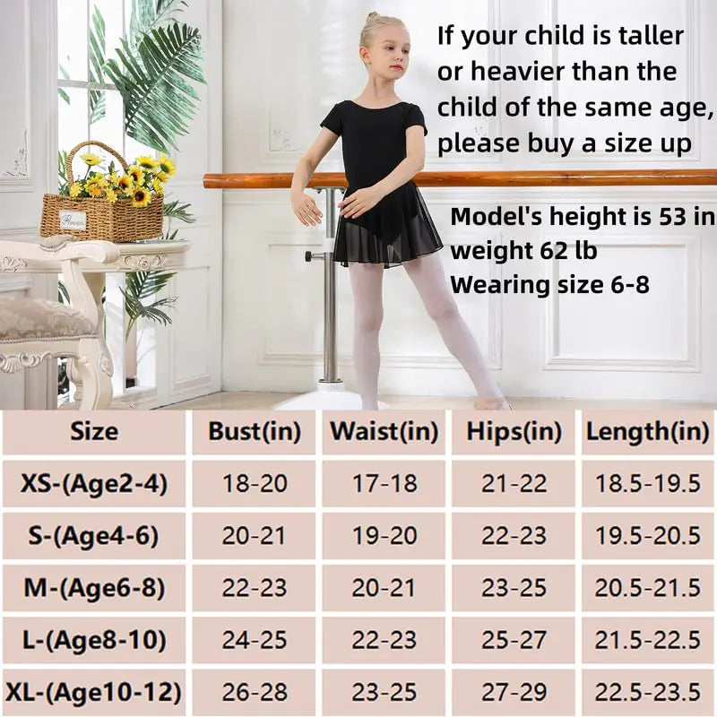 DIPUG Girls Ballet Leotards with Removable Skirt Toddler Hollow Back Dance Dress Combo Long Sleeve - Vivareflex Online