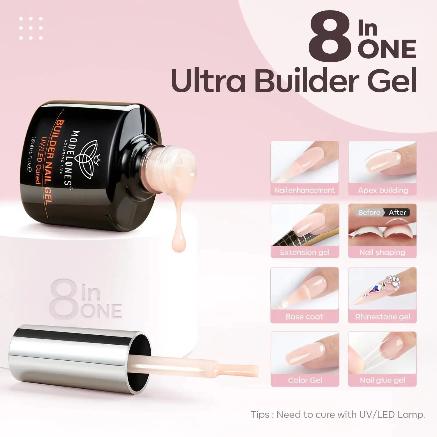Modelones 8-in-1 Builder Nail Gel - Safe & Healthy_Vivareflex_Online