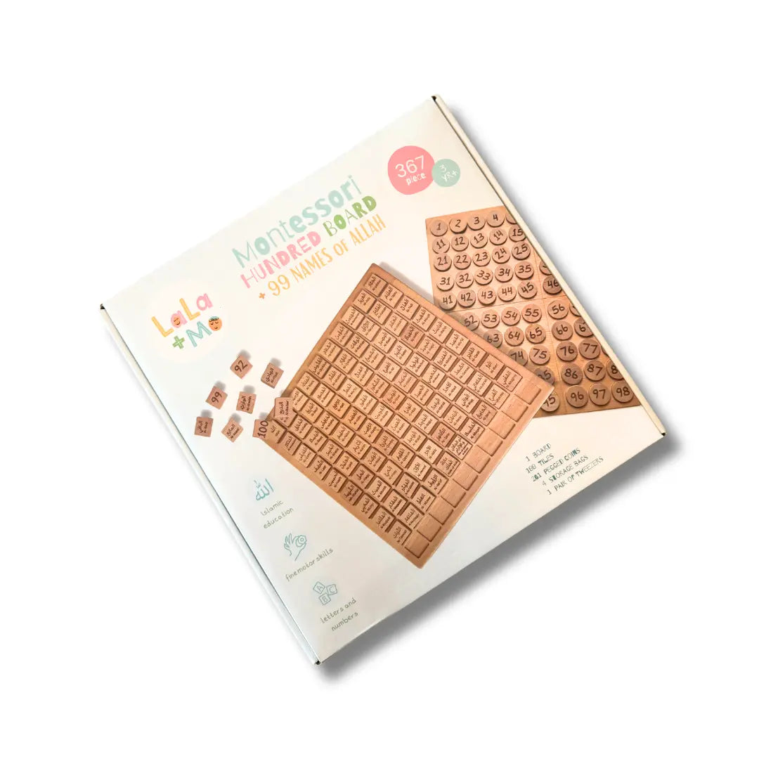 Montessori Hundred Board x 99 Names of Allah Lala + Mo