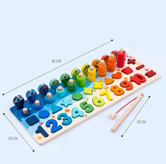 Montessori Wooden Geometric Puzzle for Kids - Vivareflex Online