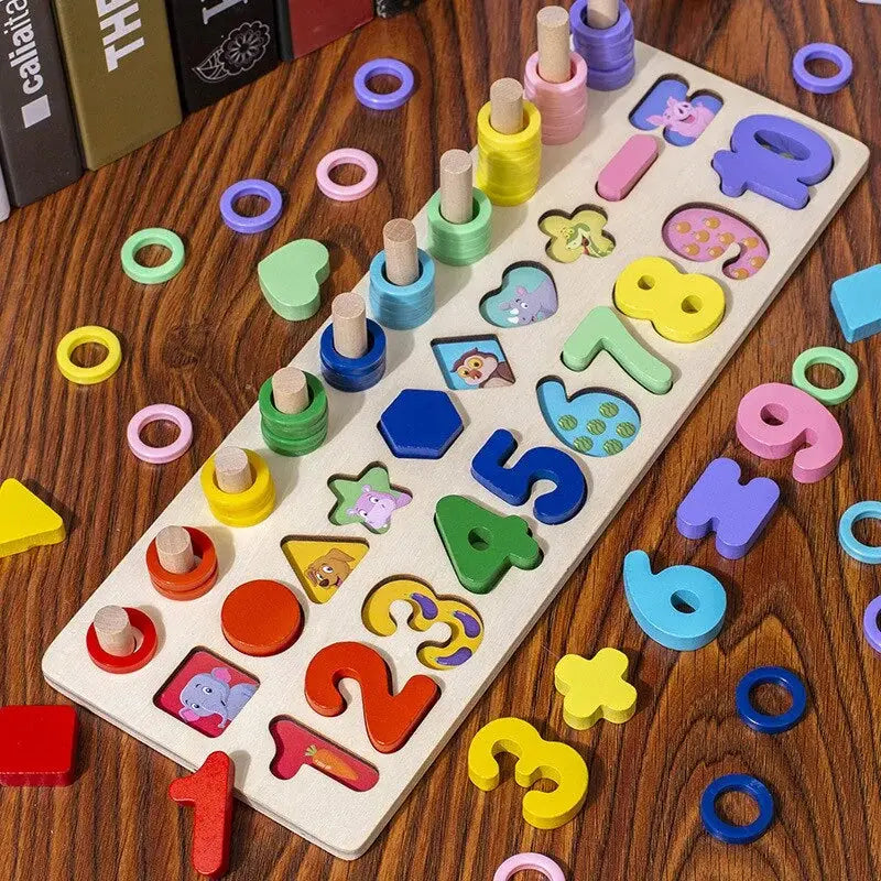 Montessori Wooden Geometric Puzzle for Kids - Vivareflex Online