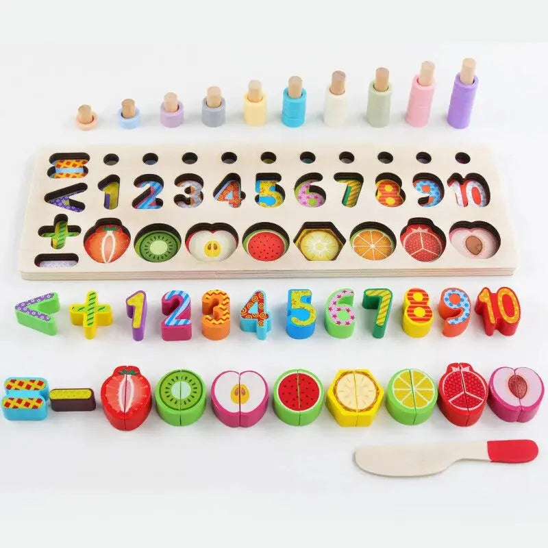 Montessori Wooden Geometric Puzzle for Kids - Vivareflex Online