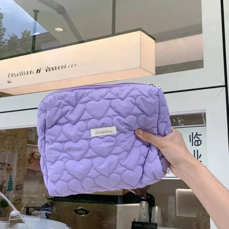 Multifunctional Cosmetic Bag Large Capacity Love Storage Bags Cute Simple Portable Makeup Bags Travel Organizer Women Clutch Bag Ultimate Bag Store
