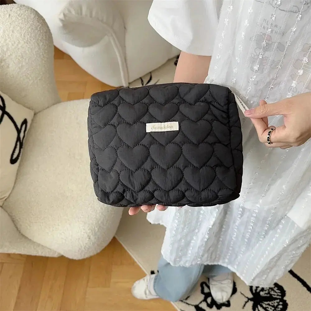 Multifunctional Cosmetic Bag Large Capacity Love Storage Bags Cute Simple Portable Makeup Bags Travel Organizer Women Clutch Bag Ultimate Bag Store