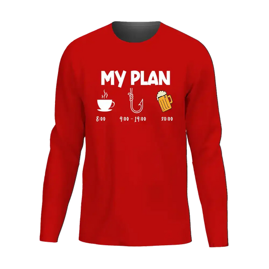 My Fishing Plan Long Sleeve Shirt for Men Vivareflex Online