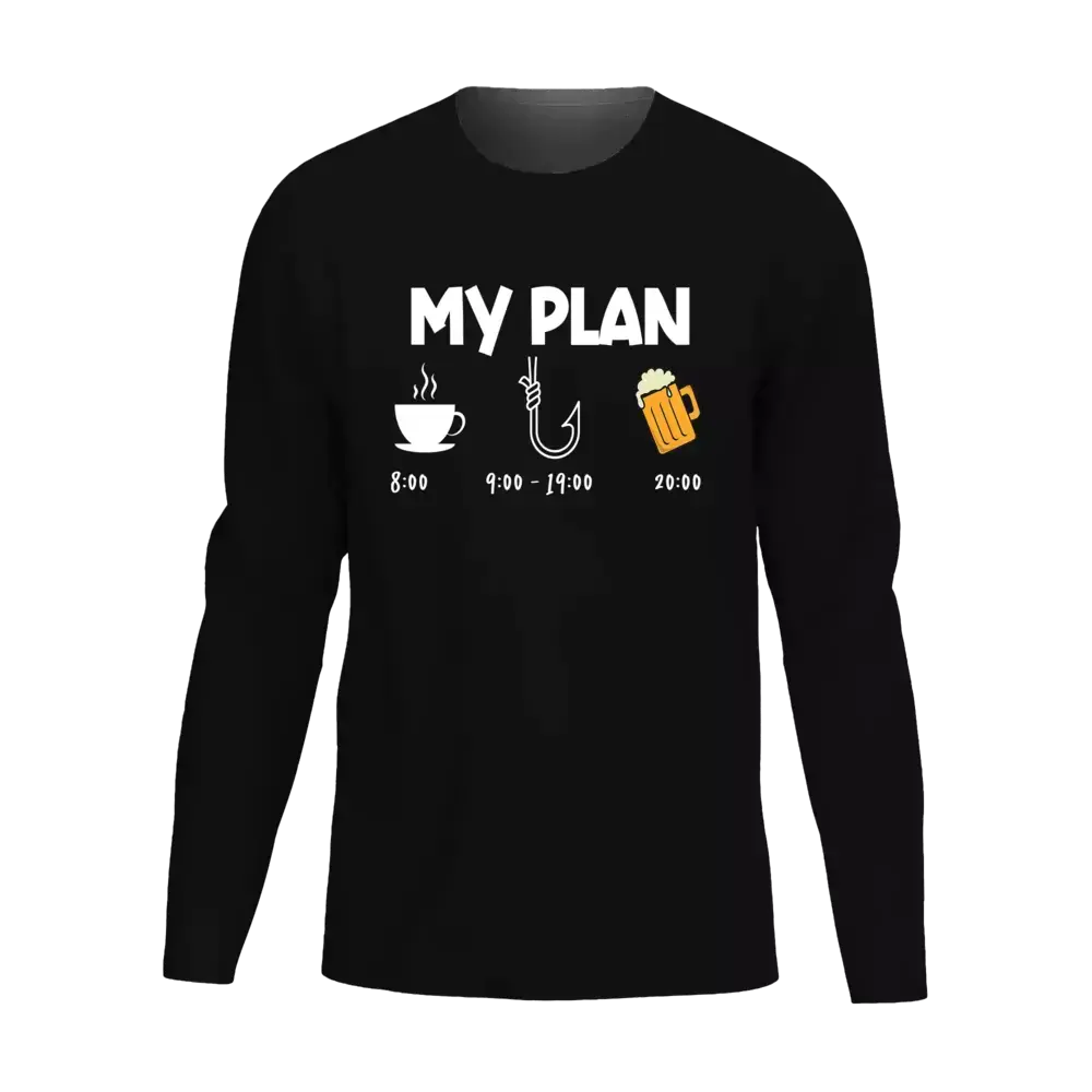 My Fishing Plan Long Sleeve Shirt for Men Vivareflex Online