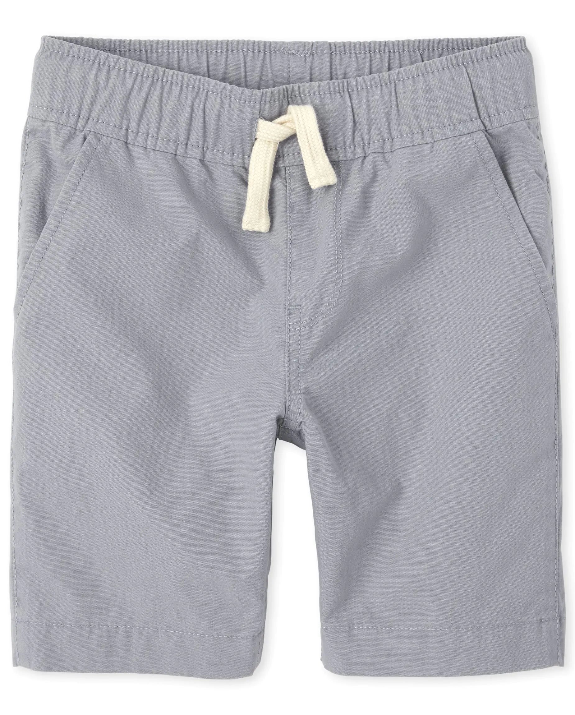 Pantalones cortos deportivos de algodón para niños de The Children's Place, 16 Fin Gray Single 