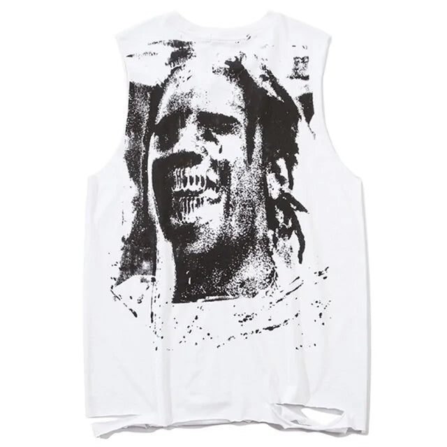 Men Horror Portrait Tank Top Vivareflex Online