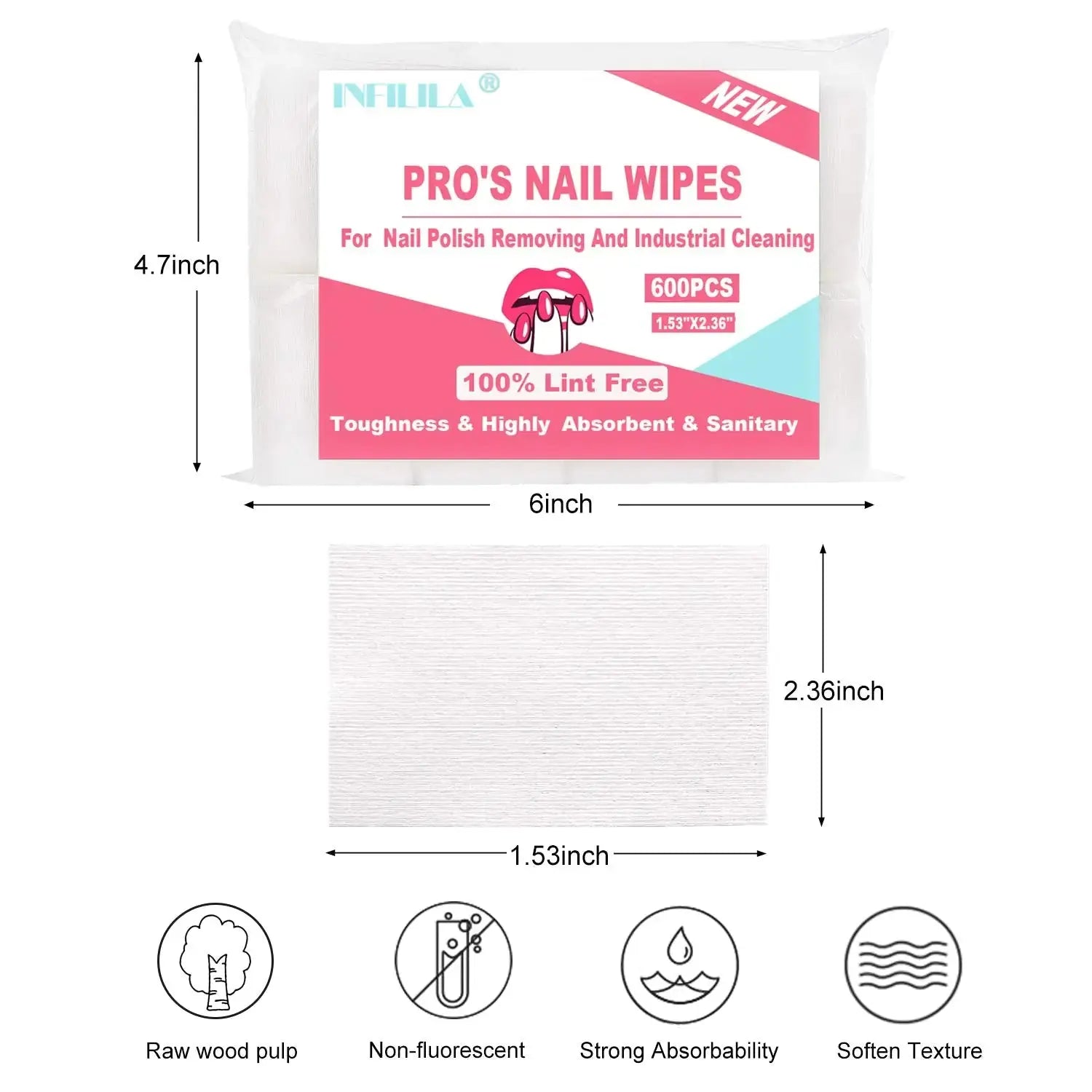 NXJ Infilila Nail Wipes - Professional Gel Nail Polish_Vivareflex_Online