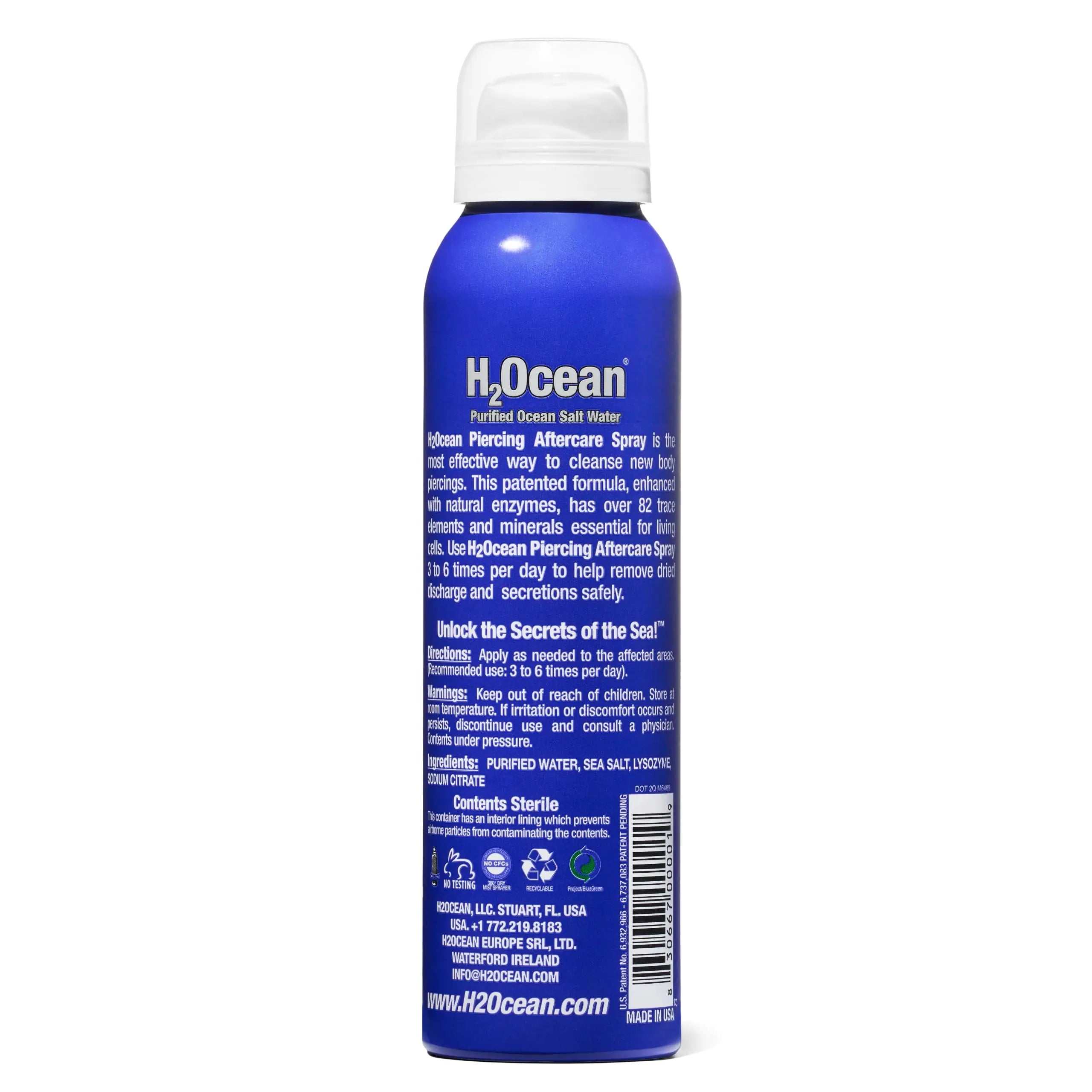 H2Ocean Piercing Aftercare Spray 4oz 4 Fl Oz (Pack of 1) - Vivareflex Online