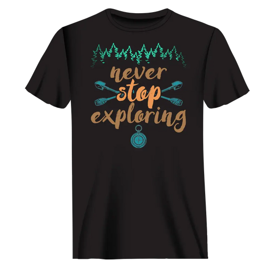 Never Stop Exploring T-Shirt for Men Vivareflex Online