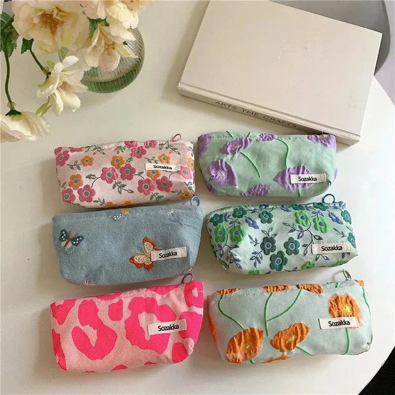 New Flower Pattern Women Makeup Bag Toiletries Cosmetic Organizer Zipper Bag Travel Wash Pouch Cosmetic Bag Make Up Storage Case Ultimate Bag Store
