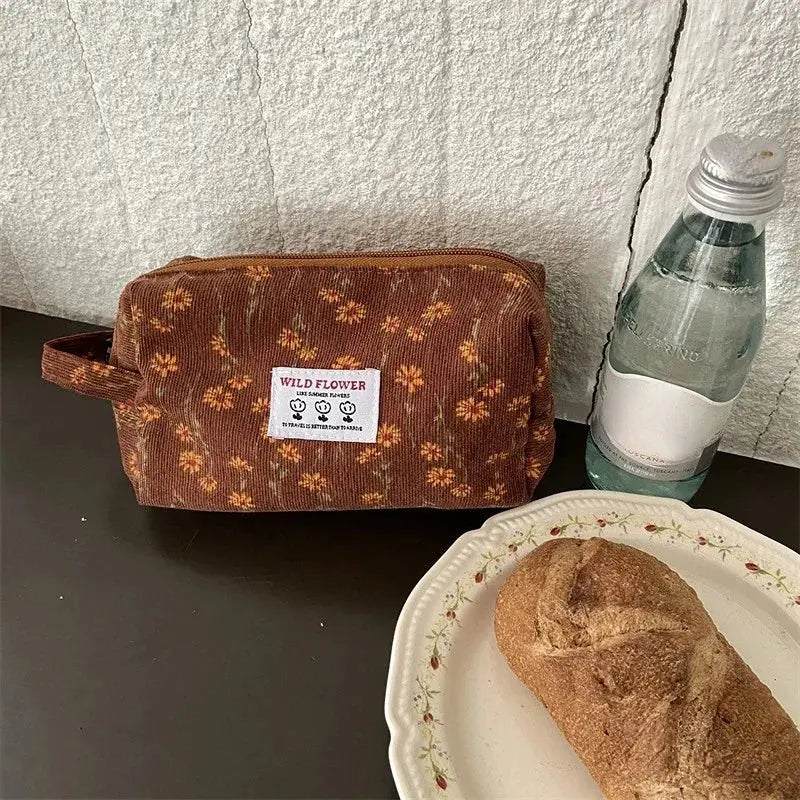 New Flower Pattern Women Makeup Bag Toiletries Cosmetic Organizer Zipper Bag Travel Wash Pouch Cosmetic Bag Make Up Storage Case Ultimate Bag Store