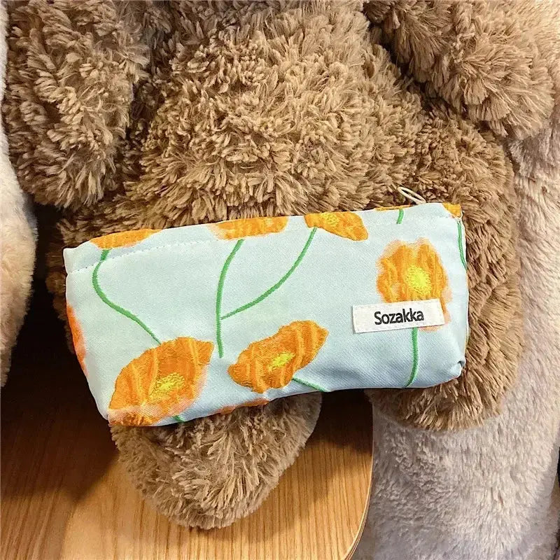 New Flower Pattern Women Makeup Bag Toiletries Cosmetic Organizer Zipper Bag Travel Wash Pouch Cosmetic Bag Make Up Storage Case Ultimate Bag Store