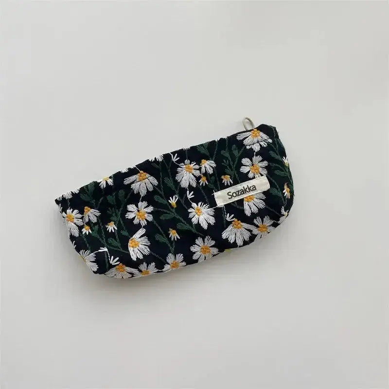 New Flower Pattern Women Makeup Bag Toiletries Cosmetic Organizer Zipper Bag Travel Wash Pouch Cosmetic Bag Make Up Storage Case Ultimate Bag Store