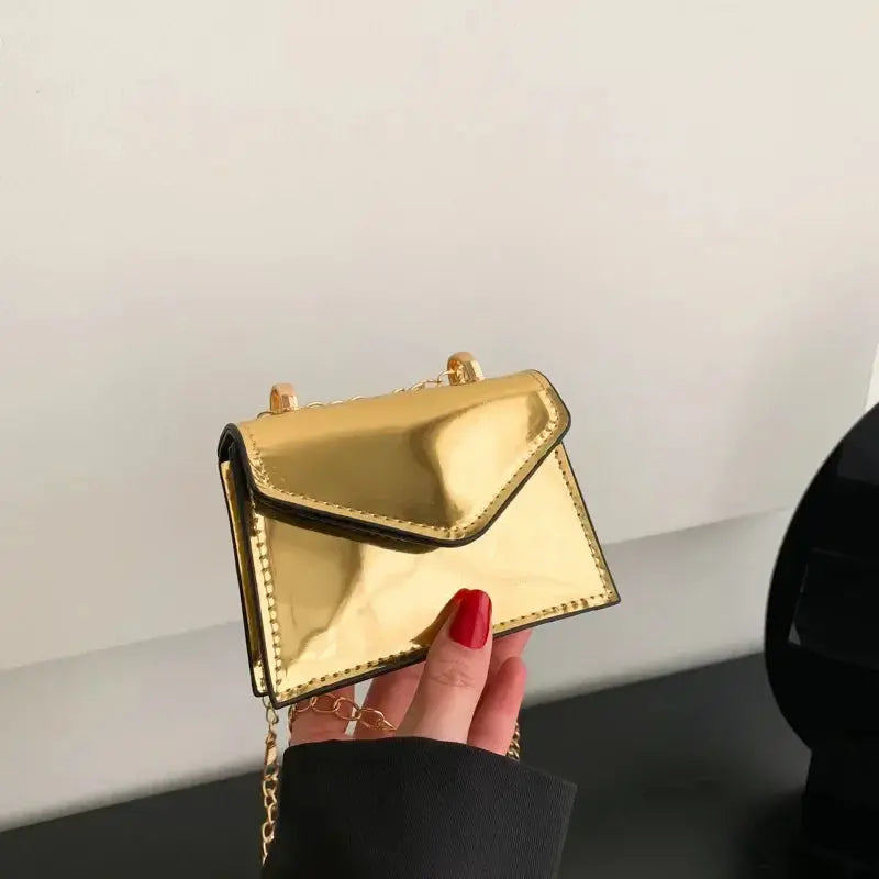 New Laser Shoulder Bag Mini Cute Chain Lipstick Makeup Small Square Bag Fashion Women Crossbody Bag Coin Pouch Ultimate Bag Store