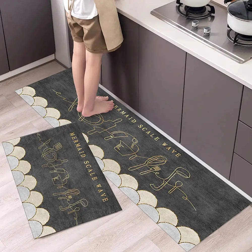 Tapis de cuisine antidérapant moderne