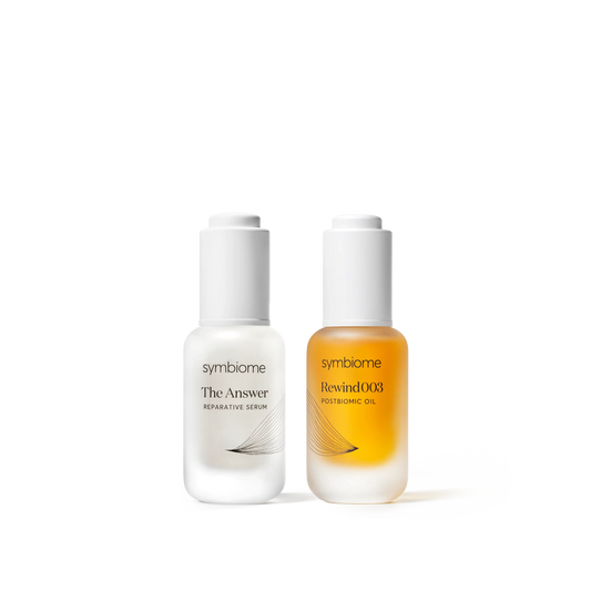 Supple Skin Set (The Answer Reparative Serum + Rewind003 Age-Defying Postbiomic Oil) - by Symbiome - Vivareflex Online