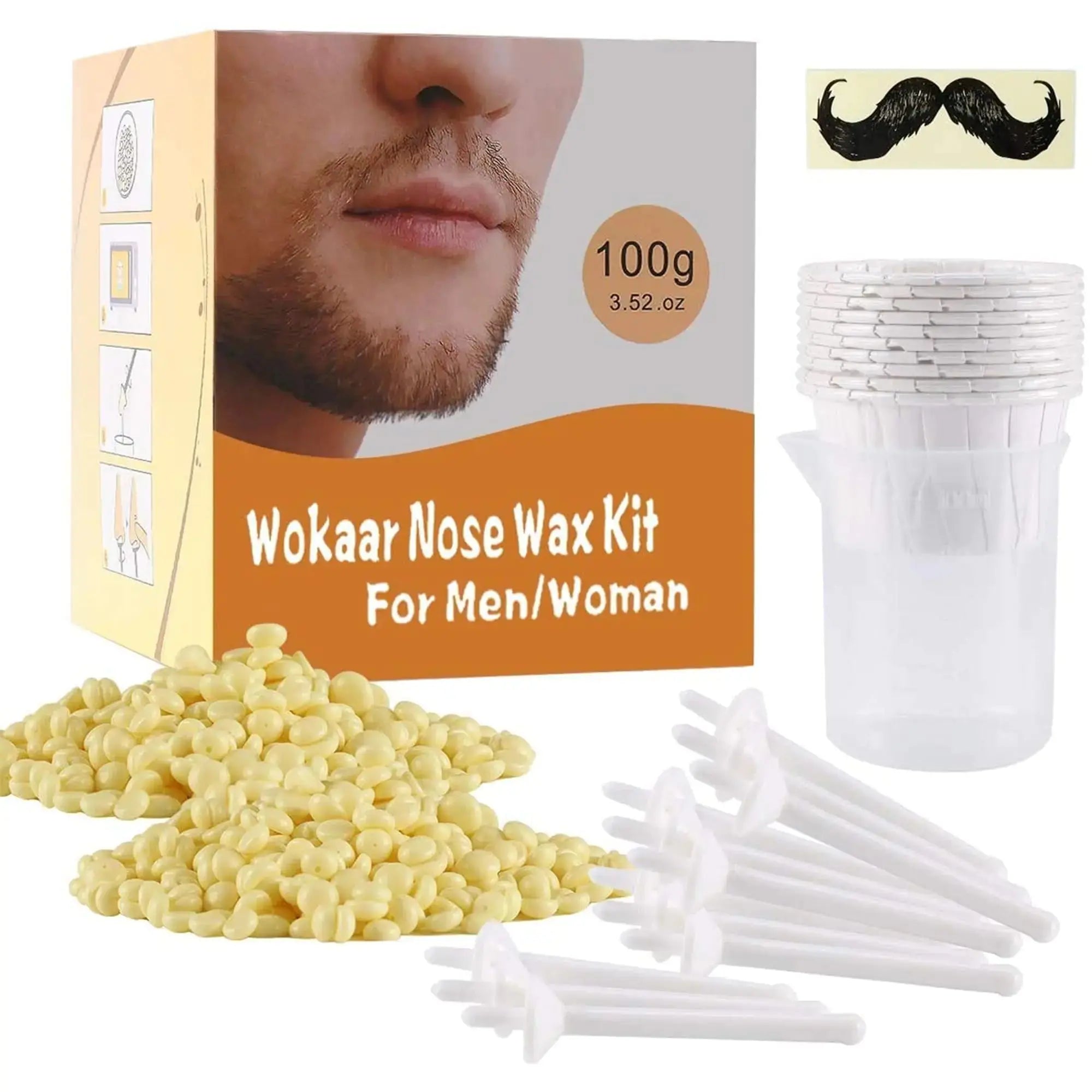 Nose Wax Kit, 100 g Wax, 30 Applicators_Vivareflex_Online