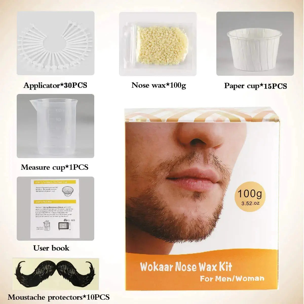 Nose Wax Kit, 100 g Wax_Vivareflex_Online