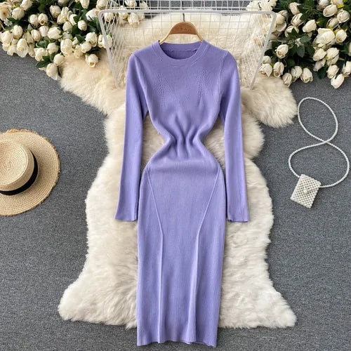 Tight Stretch Knitted Dress For Women Vivareflex Online