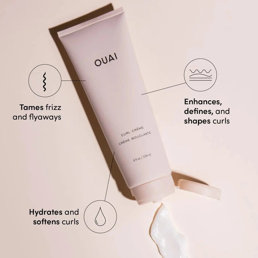 OUAI Curl Cream - Hydrated & Defined Curls with Babassu & Coconut Oil - Vivareflex Online