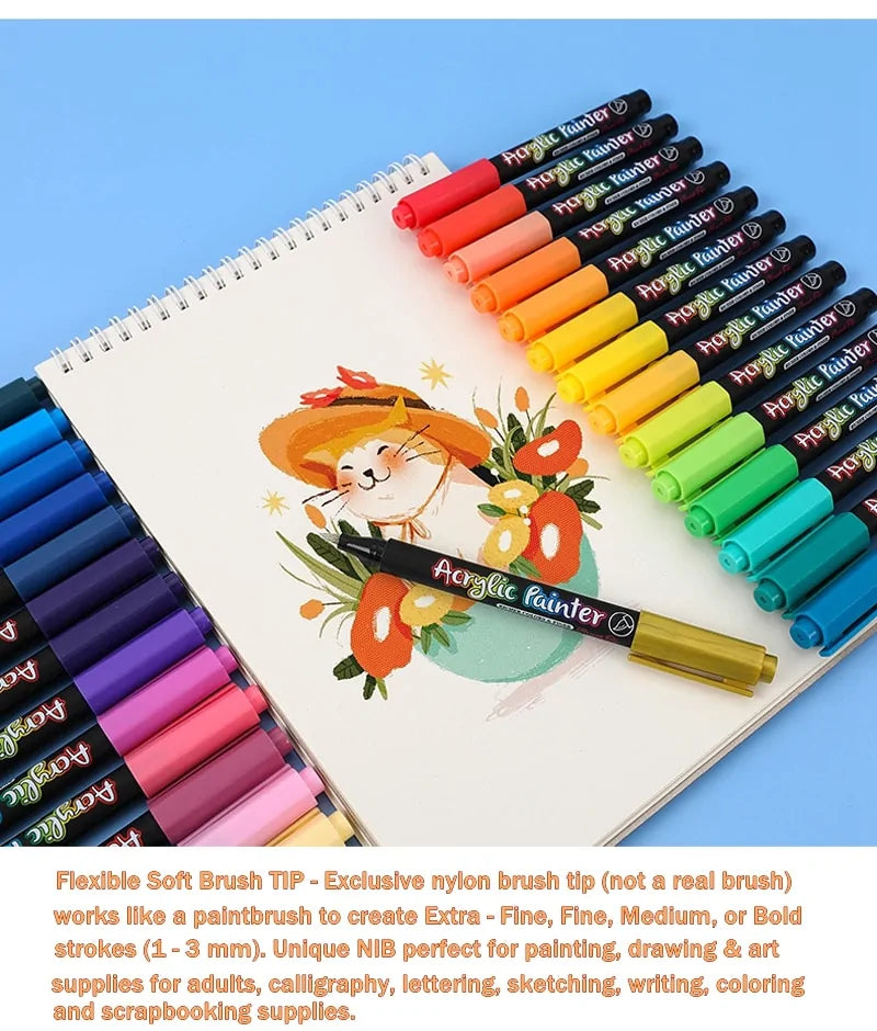 36 Colors Acrylic Paint Pens - Vivareflex Online