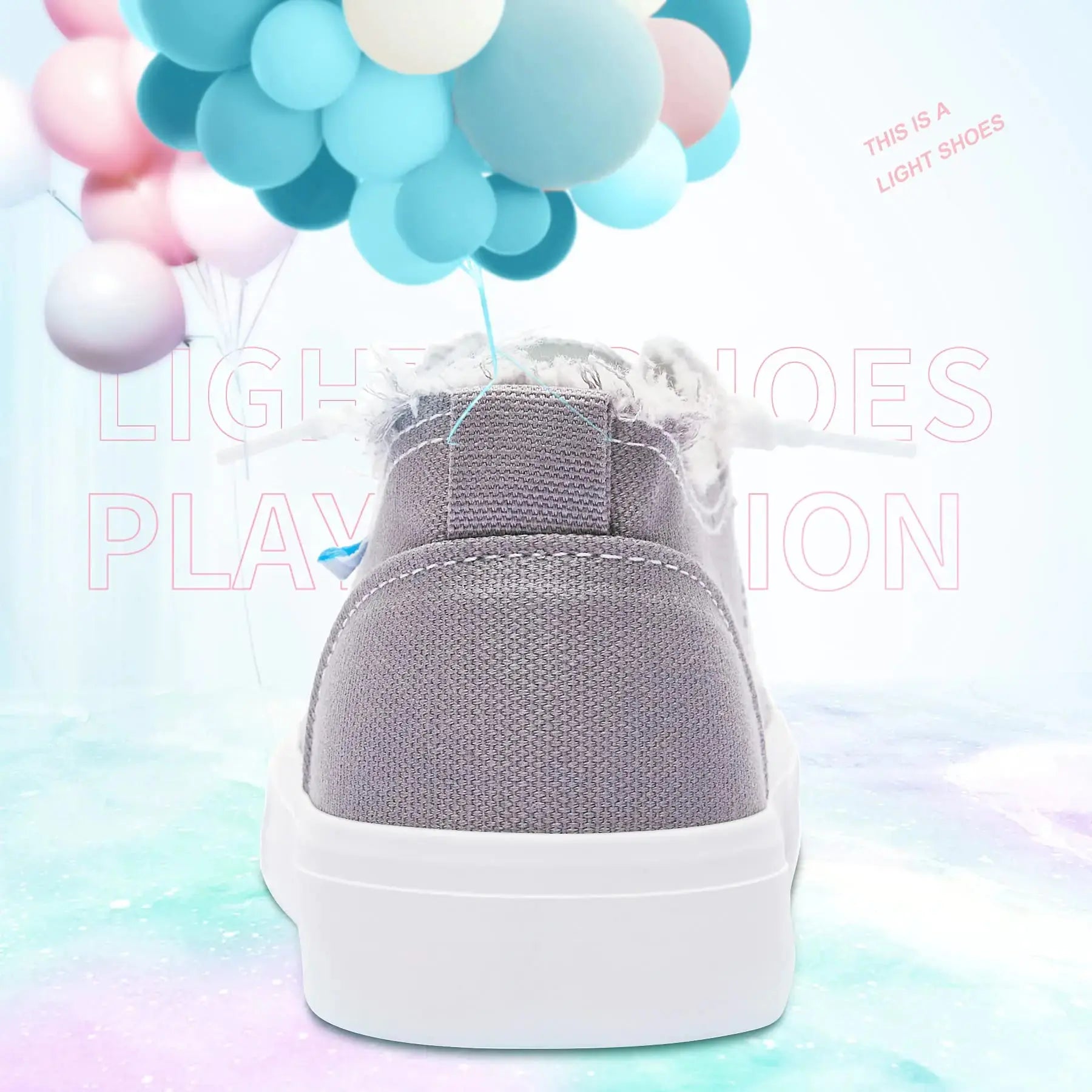 Obtaom Women's Play Fashion Sneaker White Color Washed and Leopard Canvas Slip on Shoes 7 Gray Canvas - Vivareflex Online