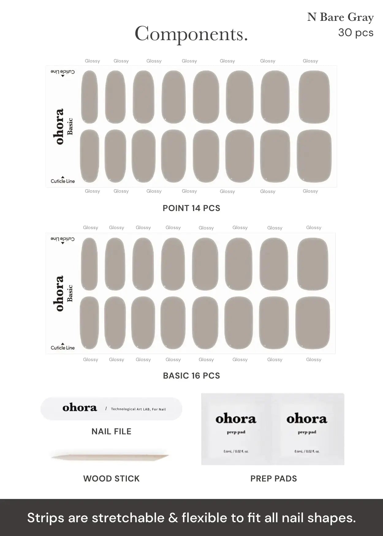 Ohora Semi Cured Gel Nail Strips Works Any Nail Lamps_Vivareflex_Online