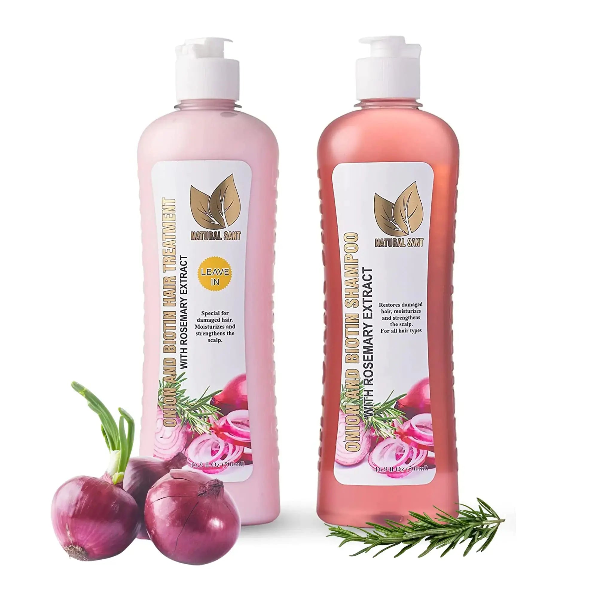 Onion Biotin & Rosemary Shampoo & Treatment - Stronger, Thicker, and Longer Hair - Vivareflex Online