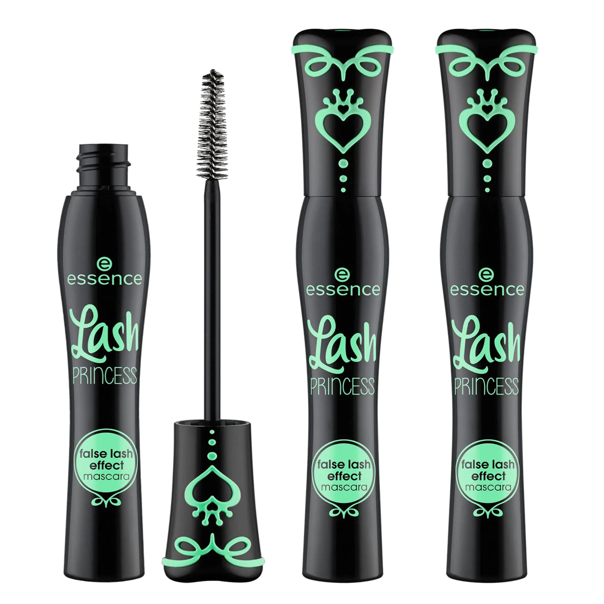 Essence | Máscara de pestañas postizas Lash Princess (paquete de 3) | Volumen y longitud a prueba de manchas | Sin crueldad animal y sin parabenos 0,4 fl oz (paquete de 3) Negro 