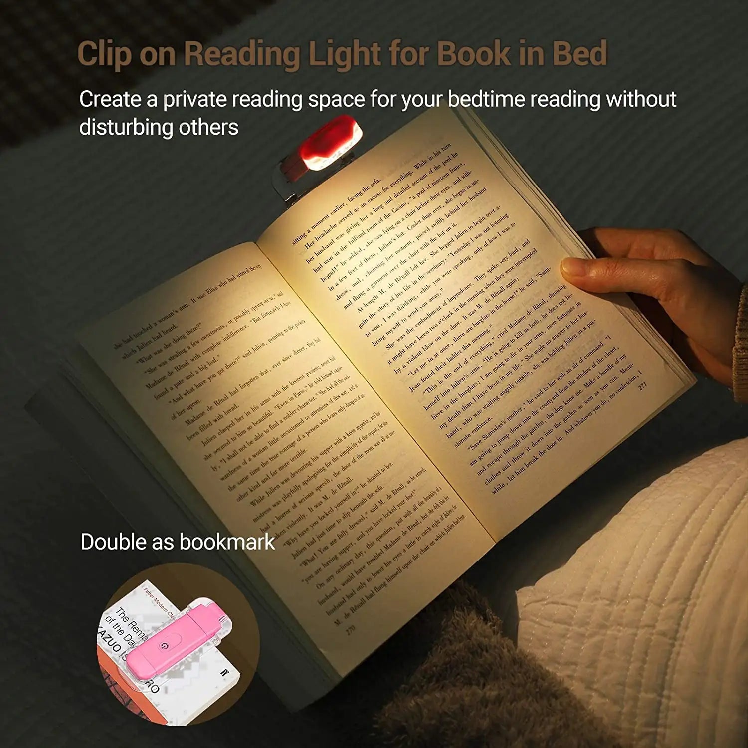 Mini lampe de lecture rechargeable