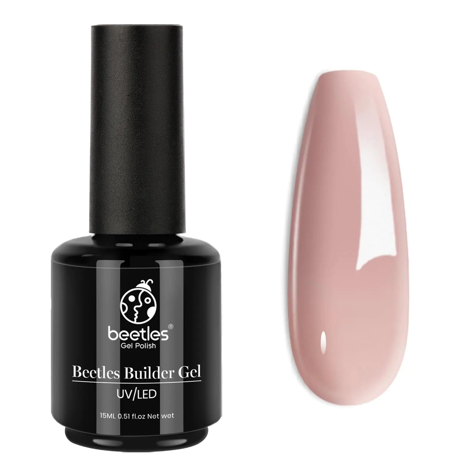 Beetles 7-in-1 Builder Gel – Sheer Nude Purple Hard Gel for Nail Art - Vivareflex Online