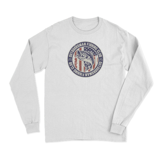 Outdoorsman Fishing Club Patriotic Men Long Sleeve Shirt Vivareflex Online