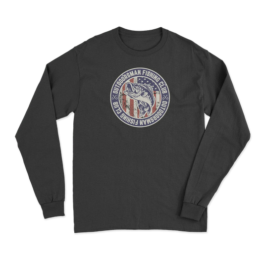 Outdoorsman Fishing Club Patriotic Men Long Sleeve Shirt Vivareflex Online