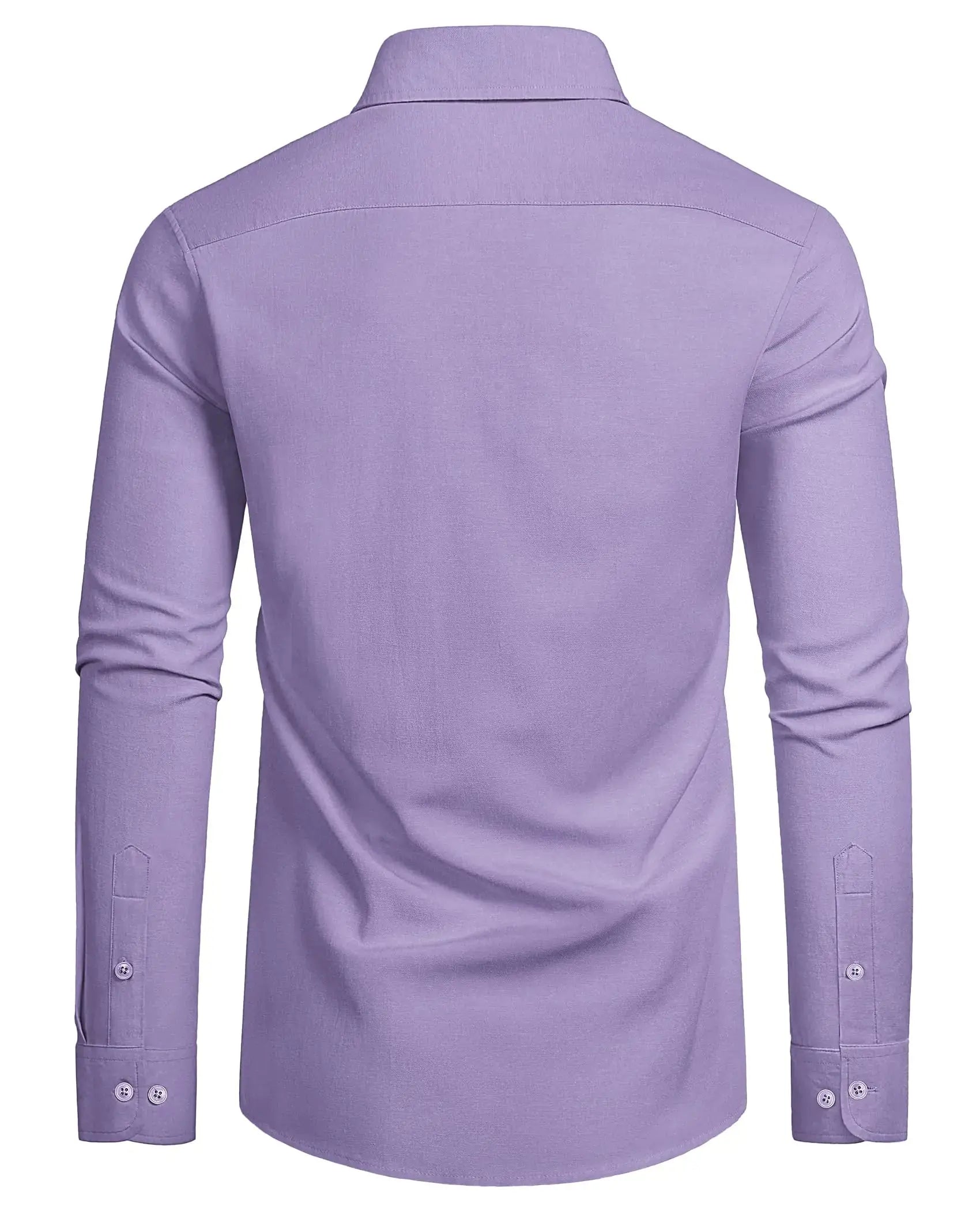 Oxford Dress Shirts for Men Long Sleeve Casual Button Down Shirts Oxford Shirts for Men Dress Shirts with Pocket X-Large Purple - Vivareflex Online