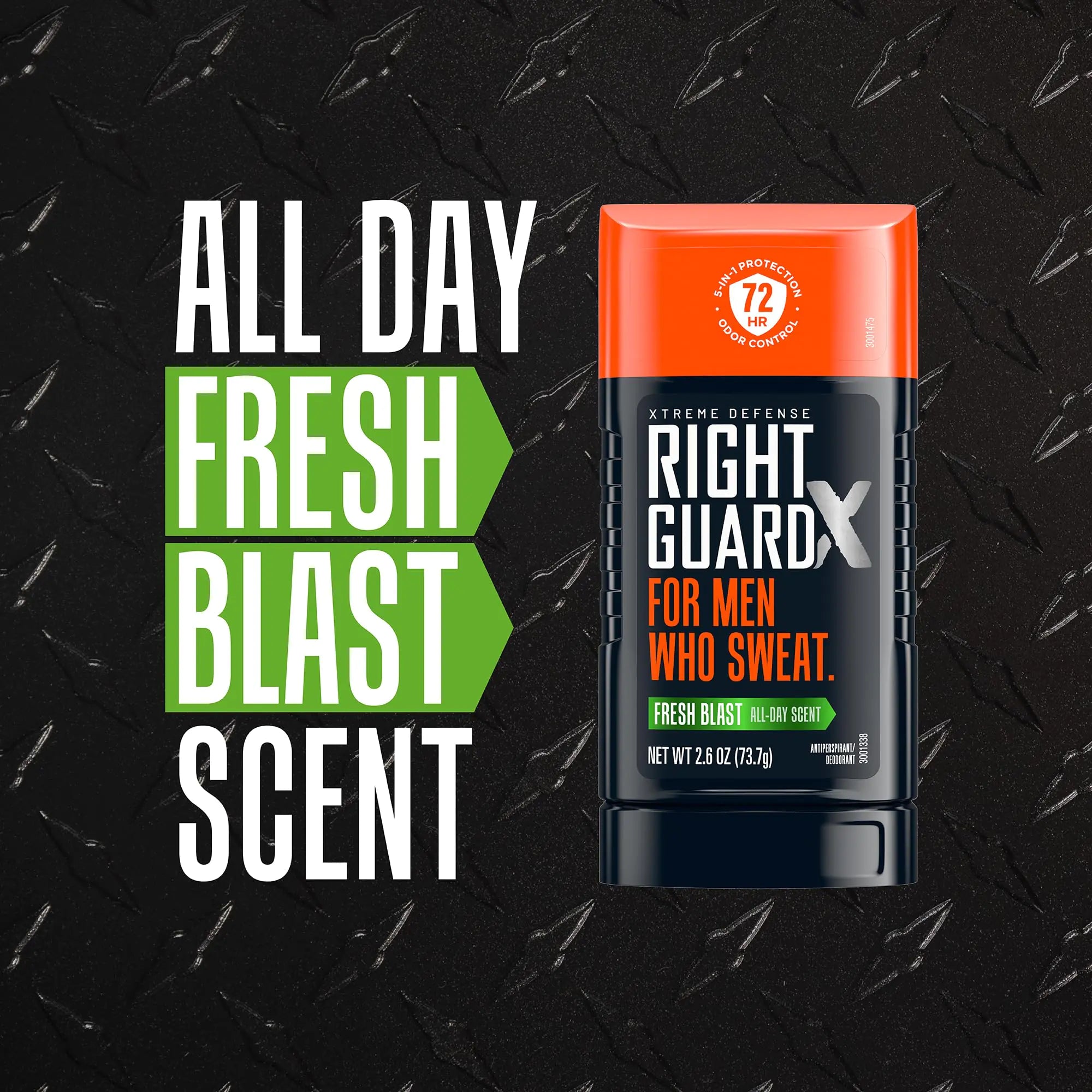 Desodorante y antitranspirante sólido invisible Right Guard Xtreme Defense, control de olores durante 72 horas, aroma refrescante, 2,6 oz (4 unidades) Barra de 2,6 oz (paquete de 4)