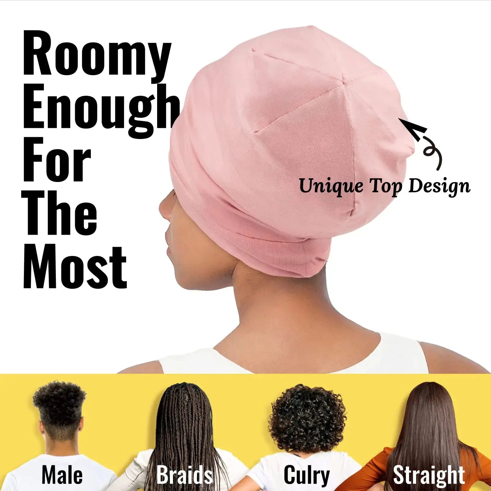 PARISBELLA Satin Lined Sleep Cap Bonnet - Made Curly Hair_Vivareflex_Online