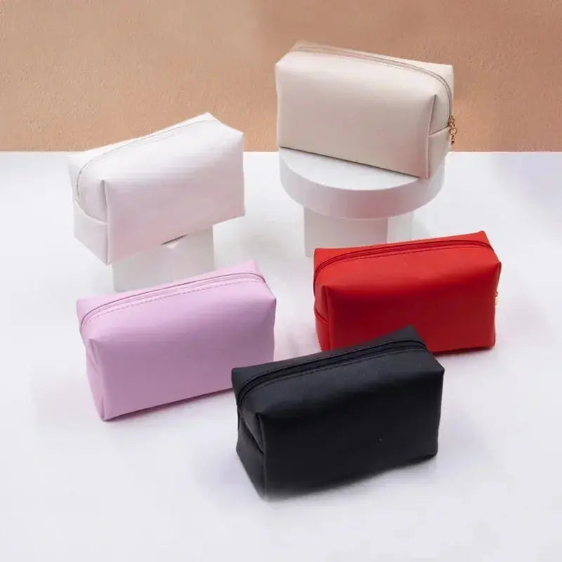 PU Leather Travel Cosmetic Bag Makeup Bag Make Up Pouch Travel Wash Toiletry Organizer Purse Storage Handbag for Women Girls Ultimate Bag Store