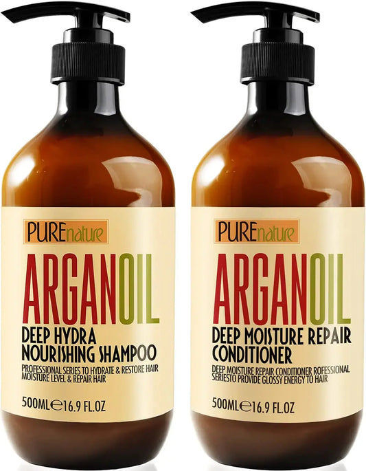 PUREnature Argan Oil Shampoo and Conditioner Set_Vivareflex_Online