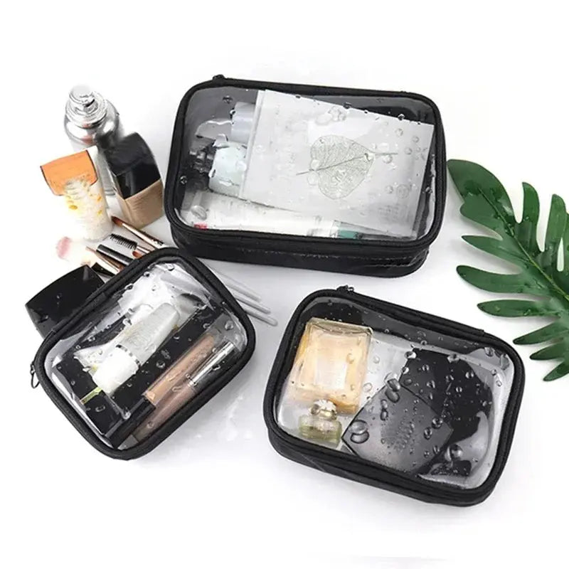 PVC Transparent Cosmetic Bag Zipper Clear Makeup Bags for Women Washing Solid Travel Organizer Toiletry Bag Ultimate Bag Store