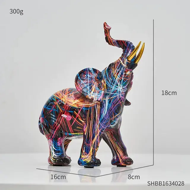 Painting Art Elephant Sculptures & Figurines Modern Decoration - Vivareflex Online