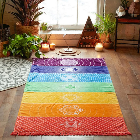 Polyester Bohemian Beach Yoga Mat_Vivareflex_Online