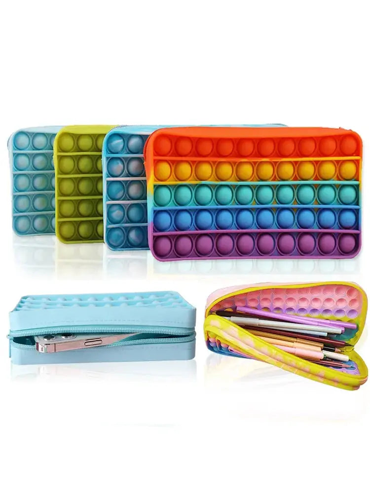 Pop Its Push Bubble Fidget Toys Pencil Case and Notebook Set - Vivareflex Online